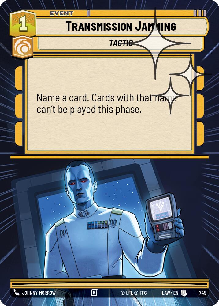 Transmission Jamming (745) (Hyperspace Foil) (745) [A Lawless Time] | Cards and Coasters CA