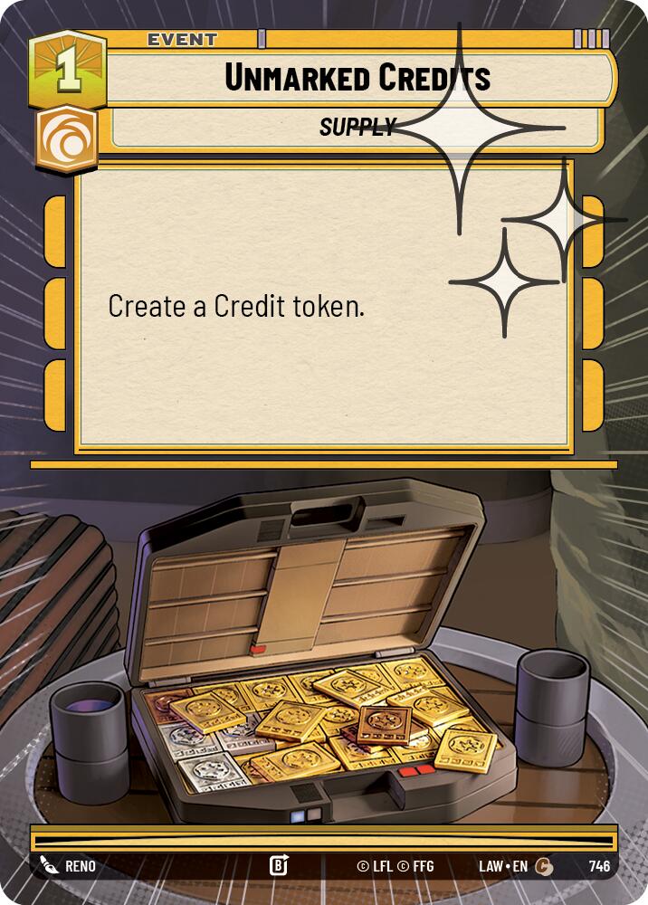 Unmarked Credits (746) (Hyperspace Foil) (746) [A Lawless Time] | Cards and Coasters CA