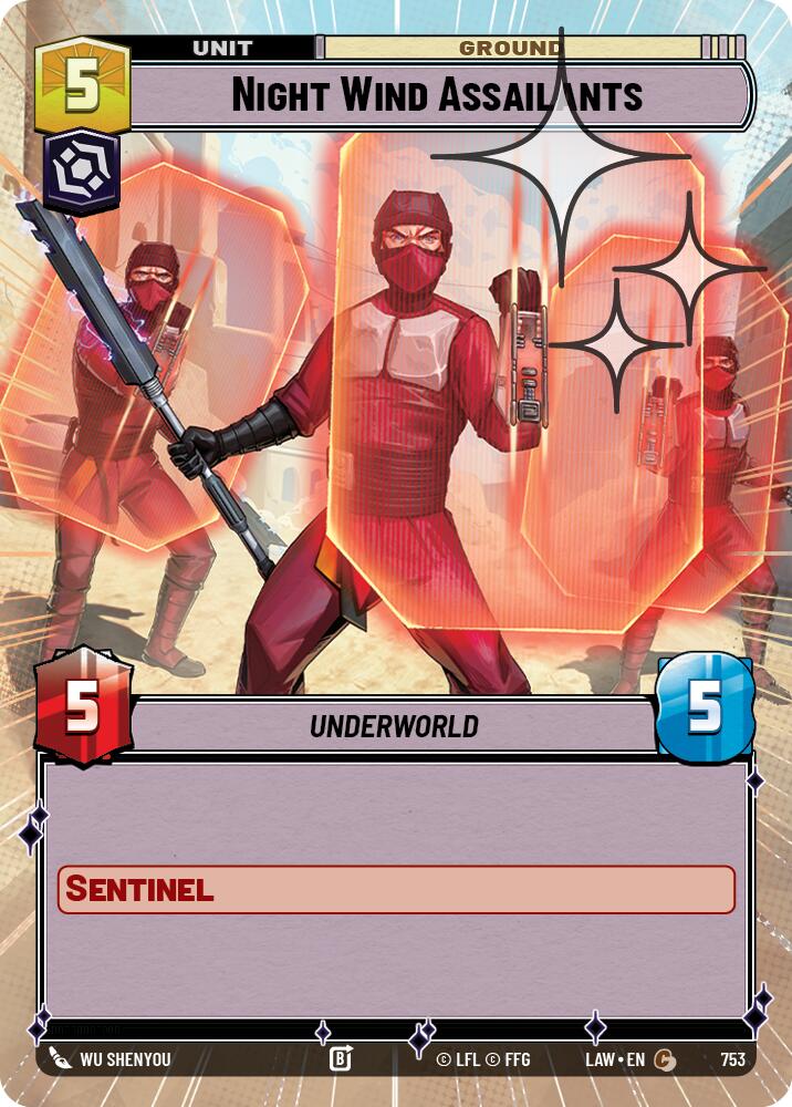 Night Wind Assailants (753) (Hyperspace Foil) (753) [A Lawless Time] | Cards and Coasters CA