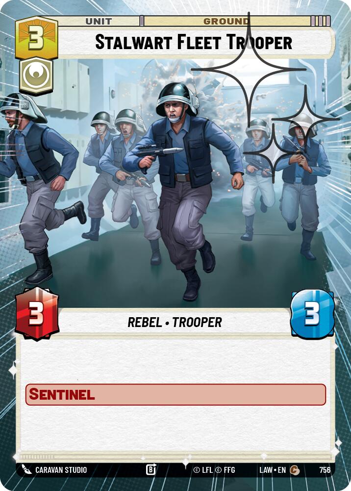 Stalwart Fleet Trooper (756) (Hyperspace Foil) (756) [A Lawless Time] | Cards and Coasters CA