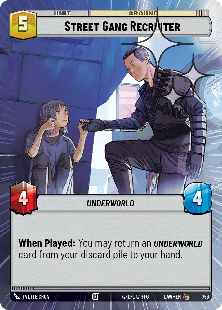 Street Gang Recruiter (763) (Hyperspace Foil) (763) [A Lawless Time] | Cards and Coasters CA