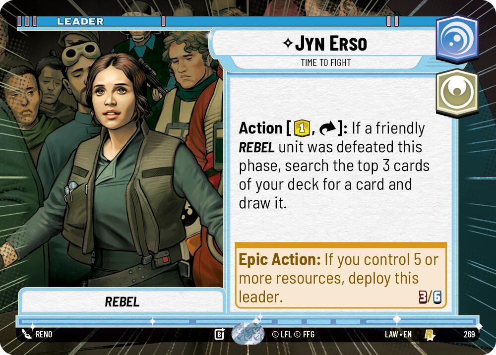 Jyn Erso - Time to Fight (Hyperspace) (269) (269) [A Lawless Time] | Cards and Coasters CA