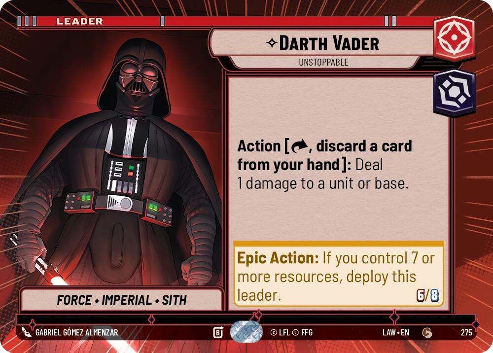Darth Vader - Unstoppable (Hyperspace) (275) (275) [A Lawless Time] | Cards and Coasters CA