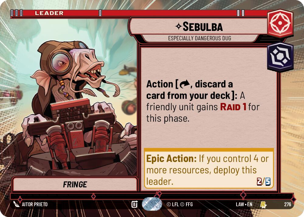 Sebulba - Especially Dangerous Dug (Hyperspace) (276) (276) [A Lawless Time] | Cards and Coasters CA