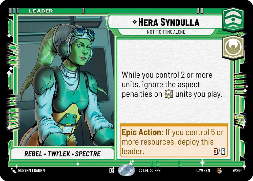 Hera Syndulla - Not Fighting Alone (9/264) (9/264) [A Lawless Time] | Cards and Coasters CA
