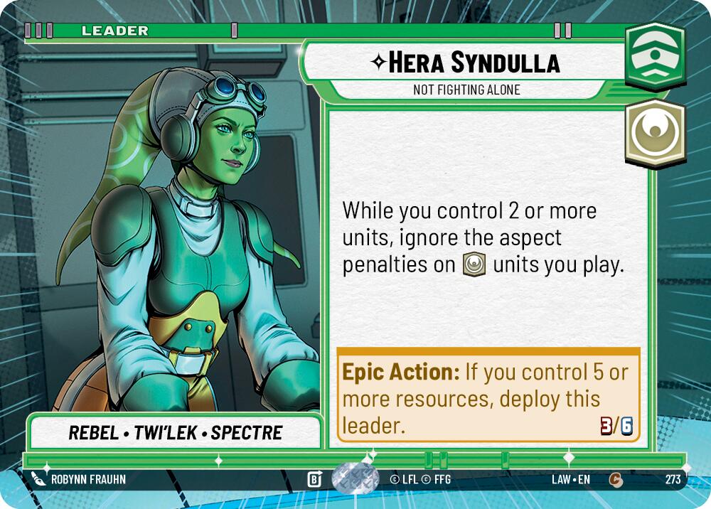 Hera Syndulla - Not Fighting Alone (Hyperspace) (273) (273) [A Lawless Time] | Cards and Coasters CA