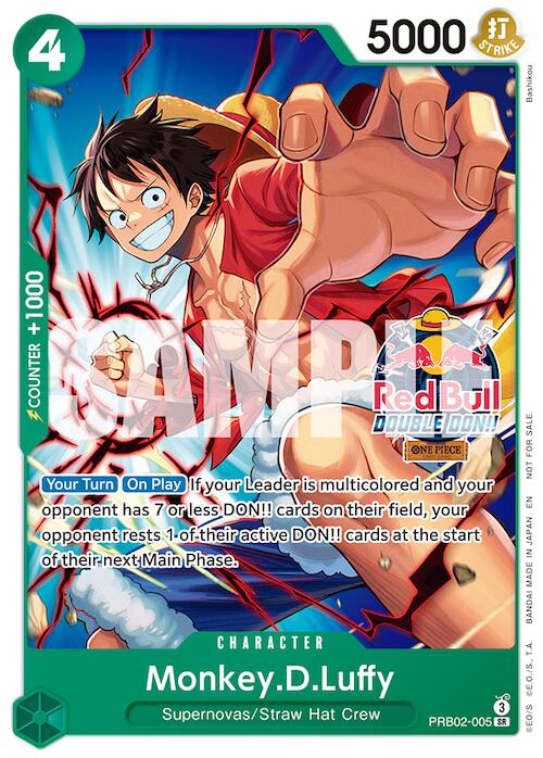 Monkey.D.Luffy (Red Bull Double Don!!) [One Piece Promotion Cards] | Cards and Coasters CA