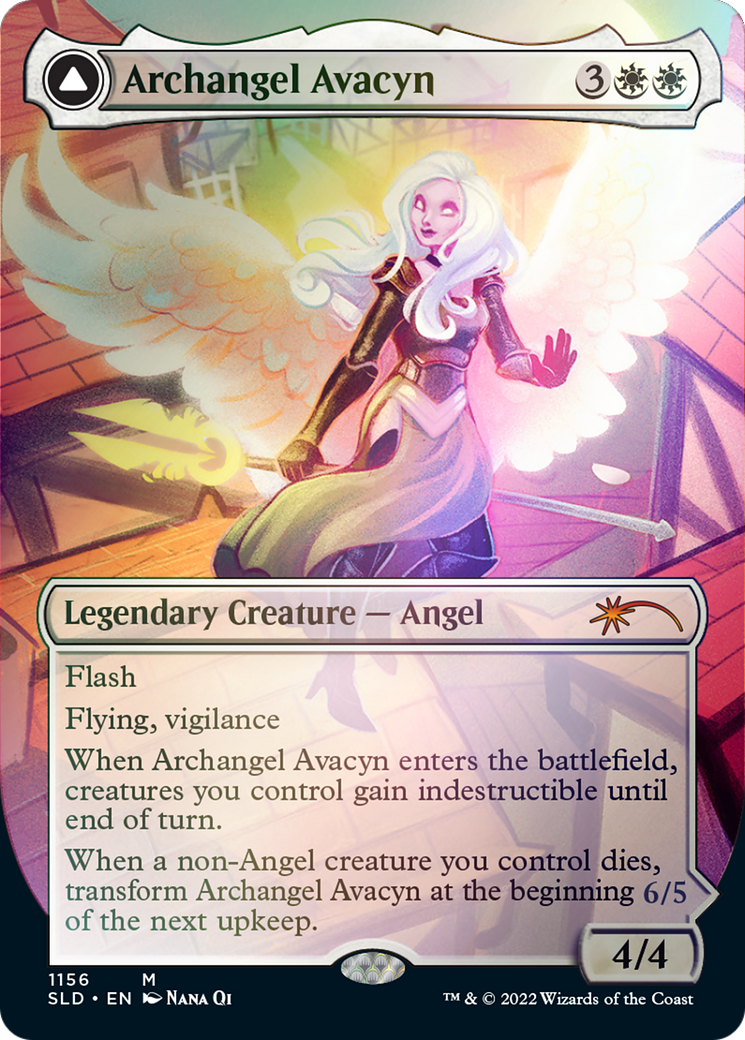 Archangel Avacyn // Avacyn, the Purifier (Borderless) [Secret Lair: From Cute to Brute] | Cards and Coasters CA