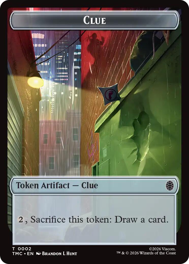 Clue // Rat Double-Sided Token [Teenage Mutant Ninja Turtles Commander Tokens] | Cards and Coasters CA