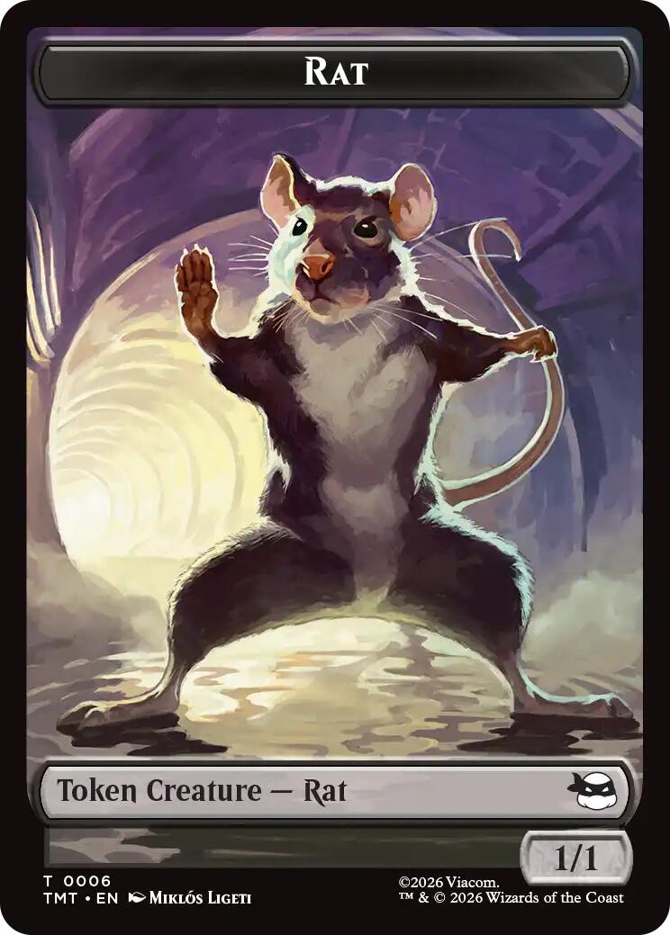 Rat // Copy Double-Sided Token [Teenage Mutant Ninja Turtles Tokens] | Cards and Coasters CA