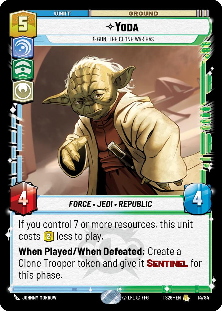 Yoda - Begun, the Clone War Has (14/84) (14/84) [Twin Suns] | Cards and Coasters CA