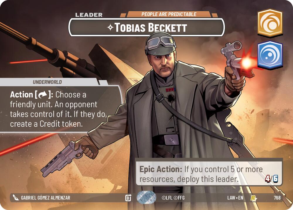 Tobias Beckett - People are Predictable (Showcase) (768) (768) [A Lawless Time] | Cards and Coasters CA