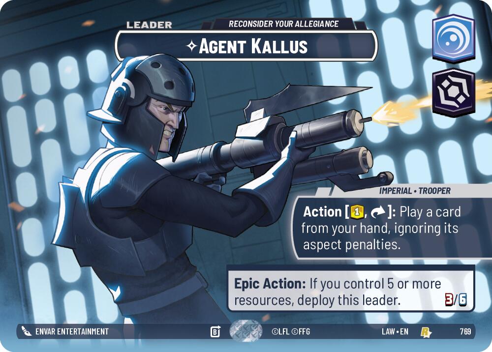 Agent Kallus - Reconsider Your Allegiance (Showcase) (769) (769) [A Lawless Time] | Cards and Coasters CA