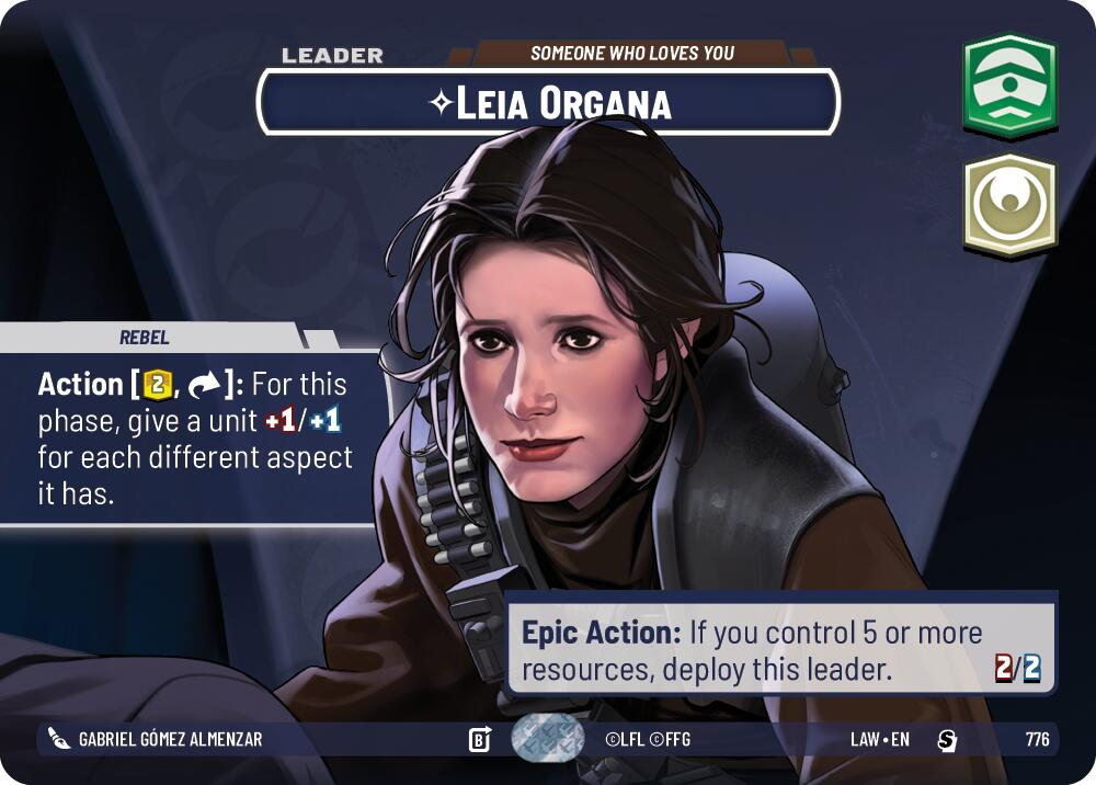 Leia Organa - Someone Who Loves You (Showcase) (776) (776) [A Lawless Time] | Cards and Coasters CA