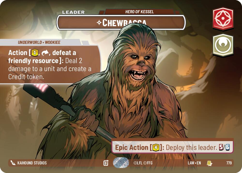 Chewbacca - Hero of Kessel (Showcase) (779) (779) [A Lawless Time] | Cards and Coasters CA