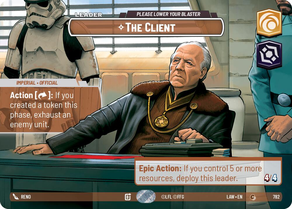 The Client - Please Lower Your Blaster (Showcase) (782) (782) [A Lawless Time] | Cards and Coasters CA