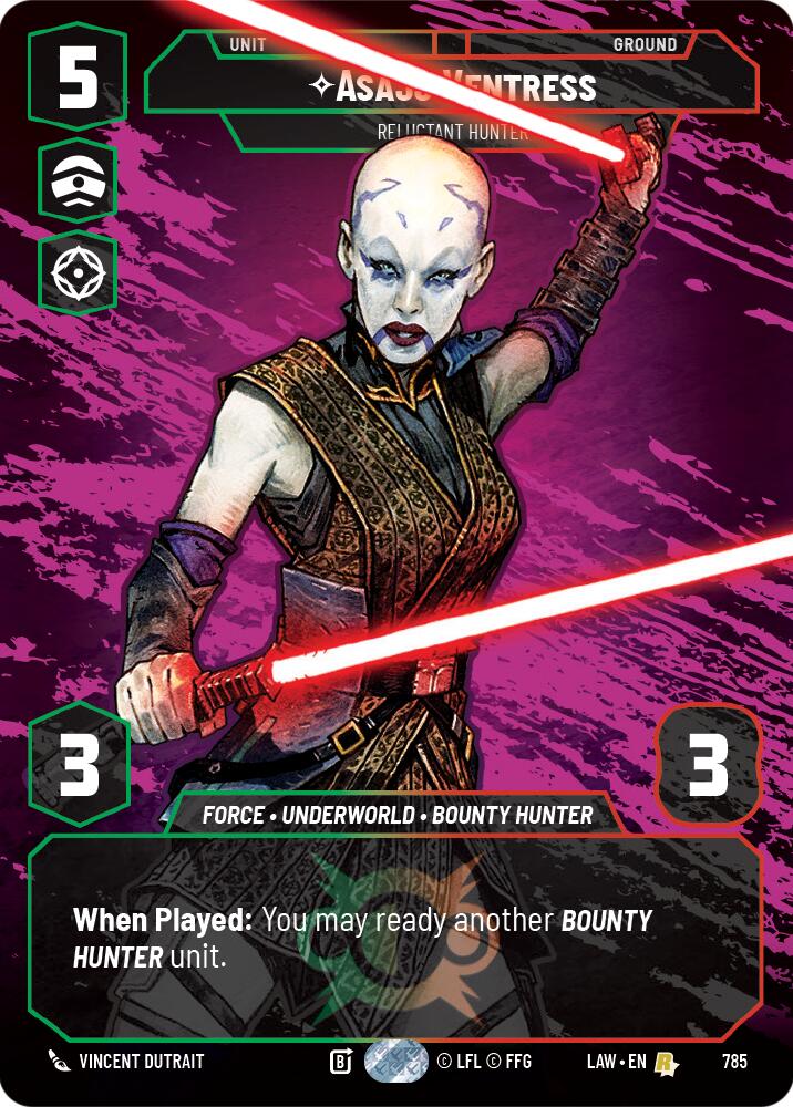 Asajj Ventress - Reluctant Hunter (Prestige) (785) (785) [A Lawless Time] | Cards and Coasters CA