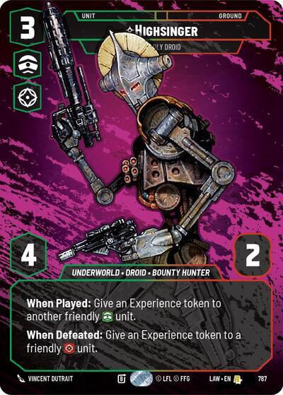Highsinger - Deadly Droid (Prestige) (787) (787) [A Lawless Time] | Cards and Coasters CA