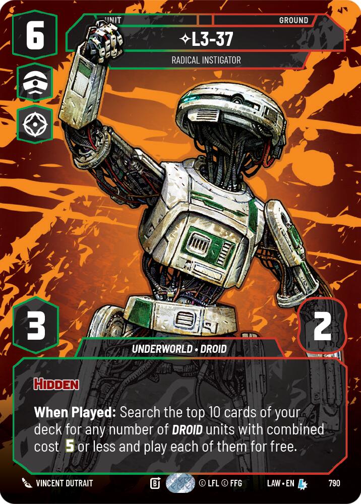 L3-37 - Radical Instigator (Prestige) (790) (790) [A Lawless Time] | Cards and Coasters CA