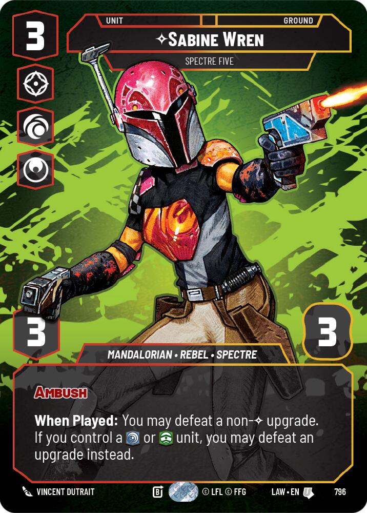 Sabine Wren - Spectre Five (Prestige) (796) (796) [A Lawless Time] | Cards and Coasters CA