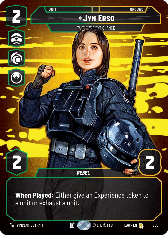 Jyn Erso - Take the Next Chance (Prestige) (800) (800) [A Lawless Time] | Cards and Coasters CA