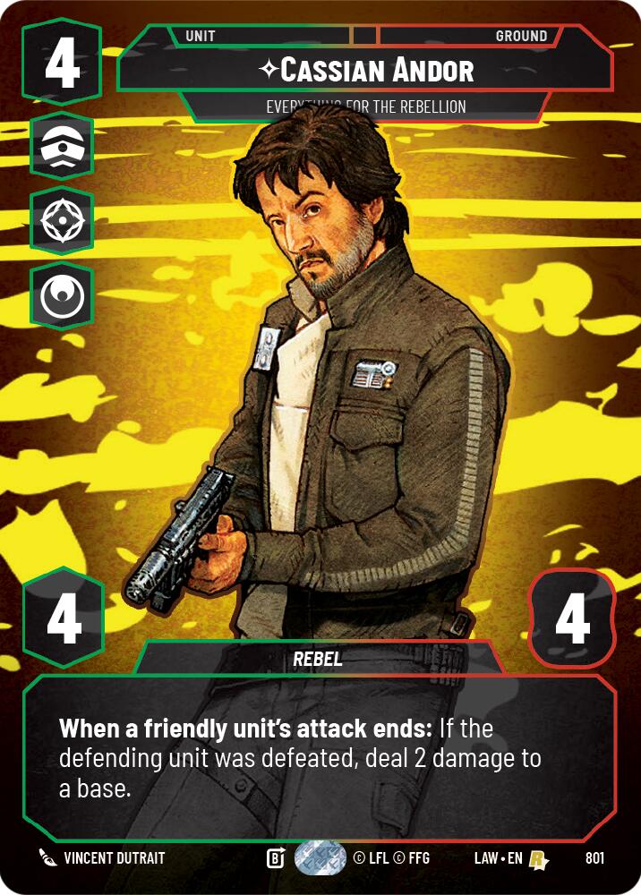 Cassian Andor - Everything for the Rebellion (Prestige) (801) (801) [A Lawless Time] | Cards and Coasters CA