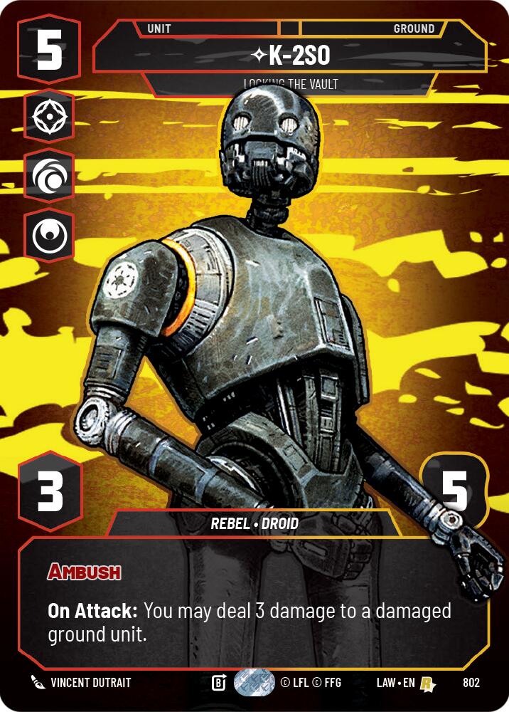 K-2S0 - Locking the Vault (Prestige) (802) (802) [A Lawless Time] | Cards and Coasters CA