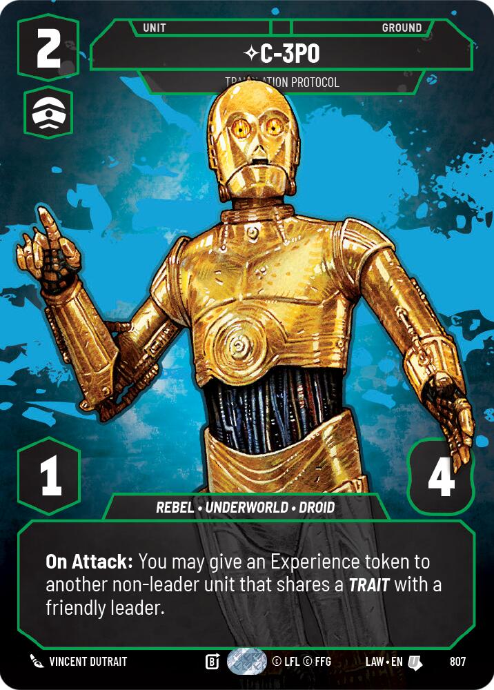 C-3PO - Translation Protocol (Prestige) (807) (807) [A Lawless Time] | Cards and Coasters CA