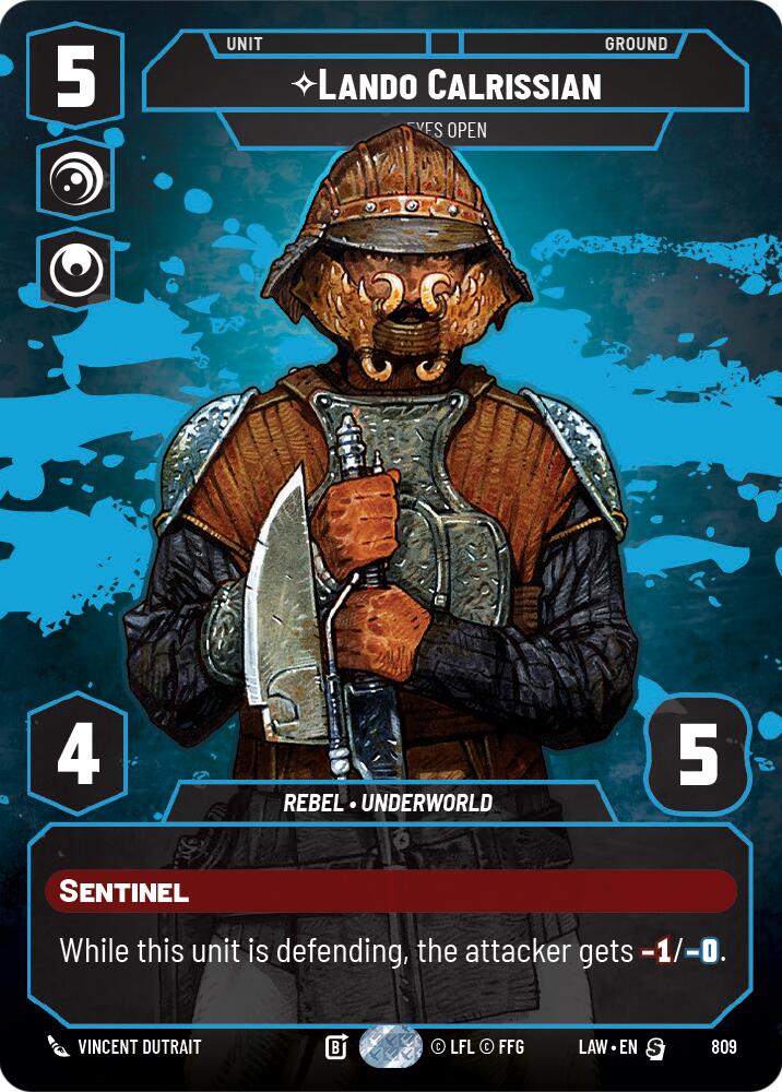 Lando Calrissian - Eyes Open (Prestige) (809) (809) [A Lawless Time] | Cards and Coasters CA