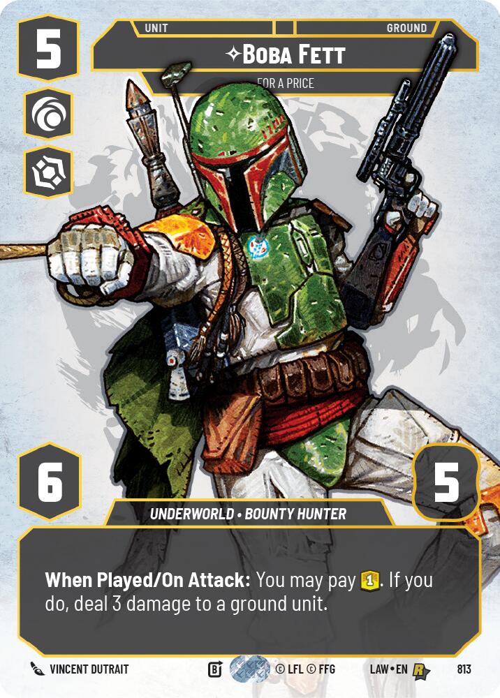 Boba Fett - For a Price (Prestige) (813) (813) [A Lawless Time] | Cards and Coasters CA