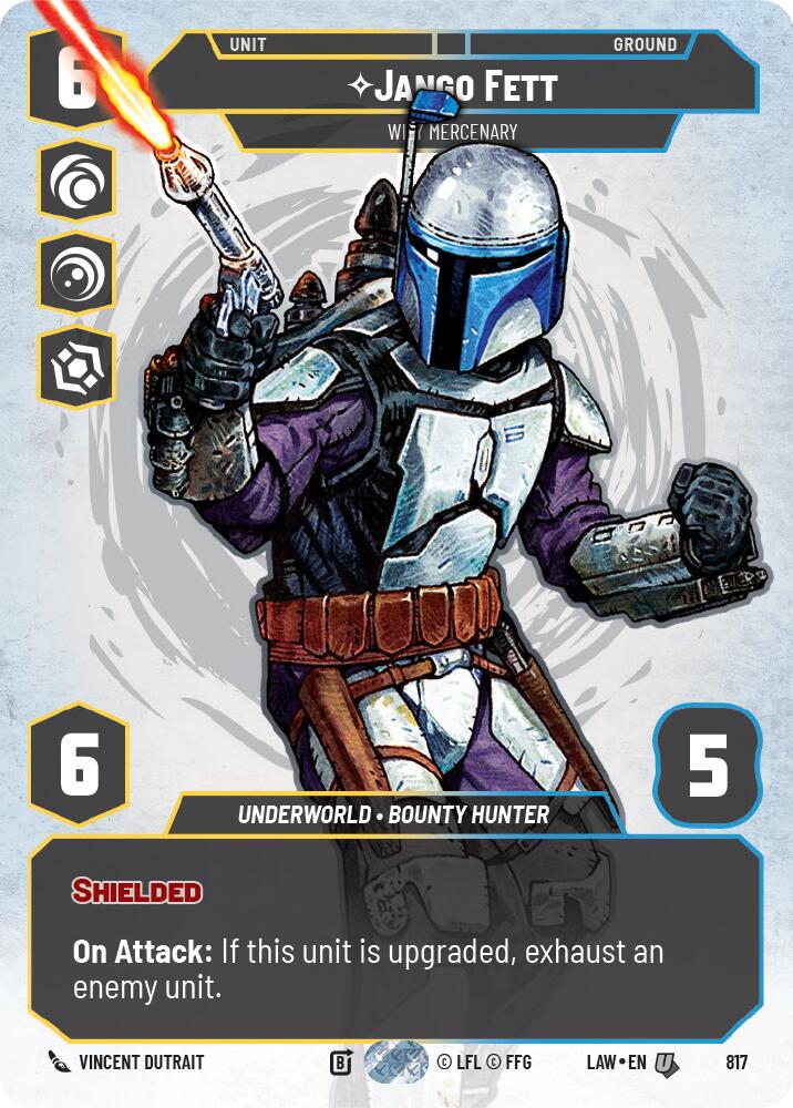Jango Fett - Wily Mercenary (Prestige) (817) (817) [A Lawless Time] | Cards and Coasters CA