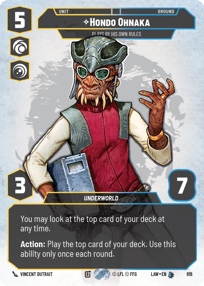 Hondo Ohnaka - Plays By His Own Rules (Prestige) (819) (819) [A Lawless Time] | Cards and Coasters CA