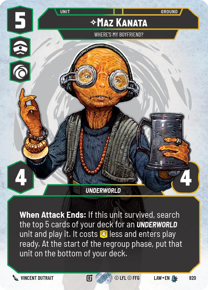 Maz Kanata - Where's My Boyfriend? (Prestige) (820) (820) [A Lawless Time] | Cards and Coasters CA