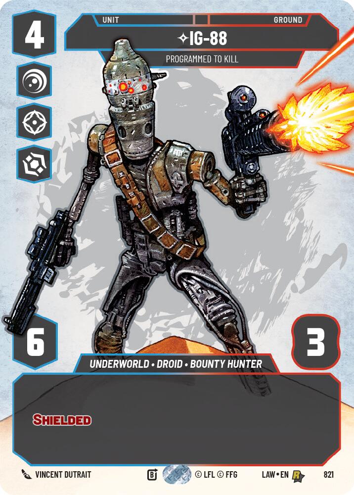 IG-88 - Programmed to Kill (Prestige) (821) (821) [A Lawless Time] | Cards and Coasters CA