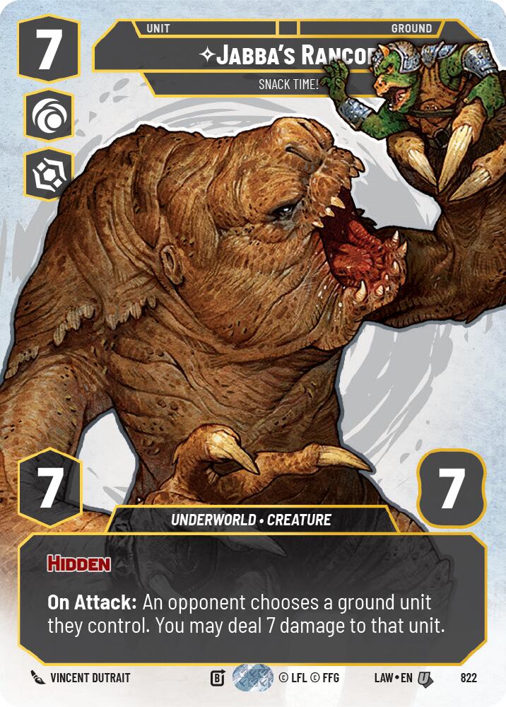 Jabba's Rancor - Snack Time! (Prestige) (822) (822) [A Lawless Time] | Cards and Coasters CA