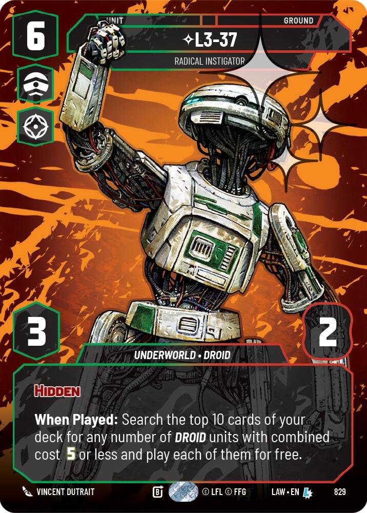 L3-37 - Radical Instigator (Prestige Foil) (829) (829) [A Lawless Time] | Cards and Coasters CA