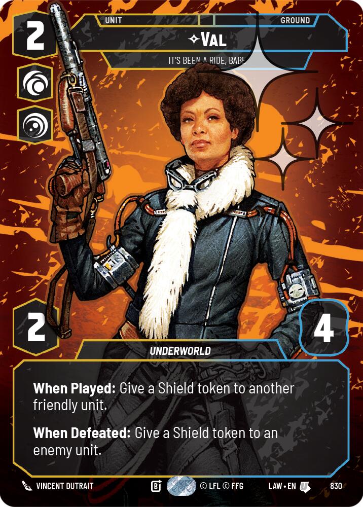 Val - It's Been a Ride, Babe (Prestige Foil) (830) (830) [A Lawless Time] | Cards and Coasters CA