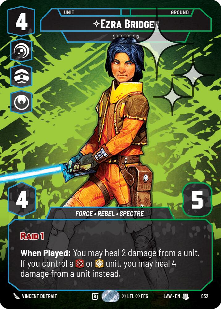 Ezra Bridger - Spectre Six (Prestige Foil) (832) (832) [A Lawless Time] | Cards and Coasters CA
