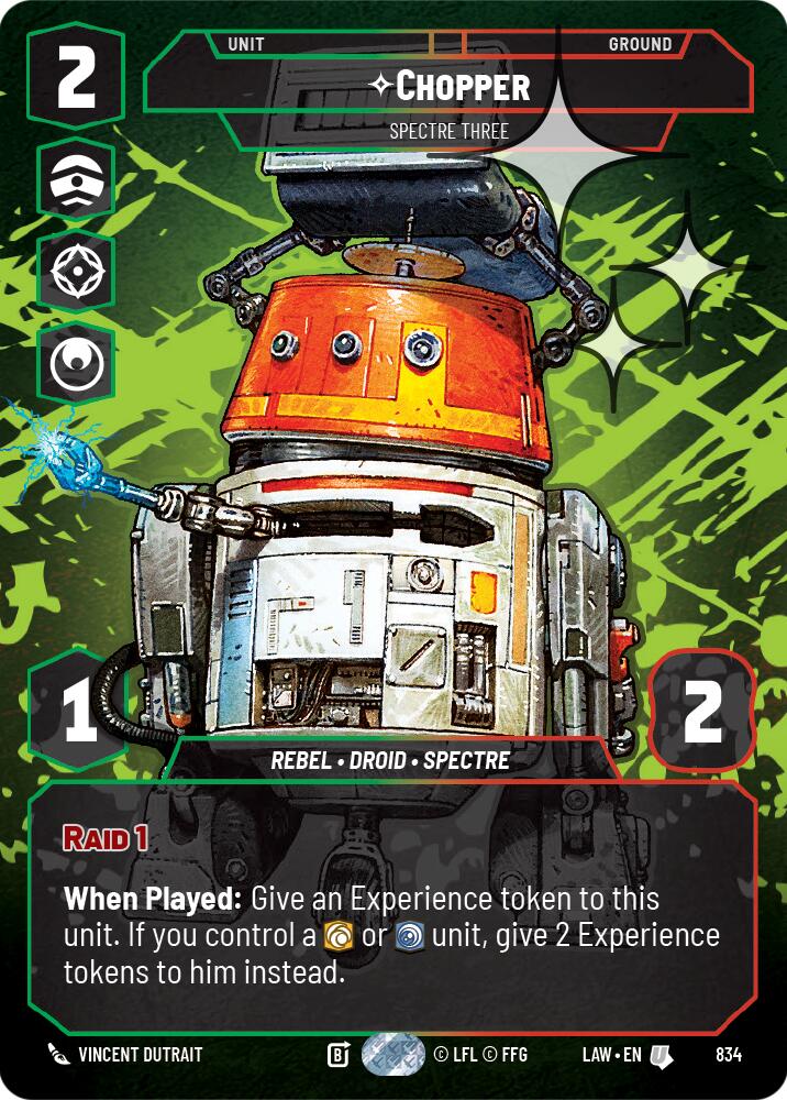 Chopper - Spectre Three (Prestige Foil) (834) (834) [A Lawless Time] | Cards and Coasters CA