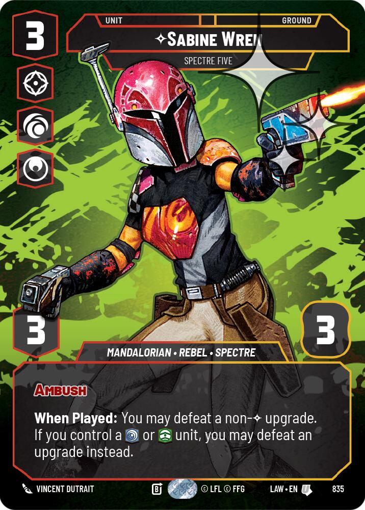Sabine Wren - Spectre Five (Prestige Foil) (835) (835) [A Lawless Time] | Cards and Coasters CA