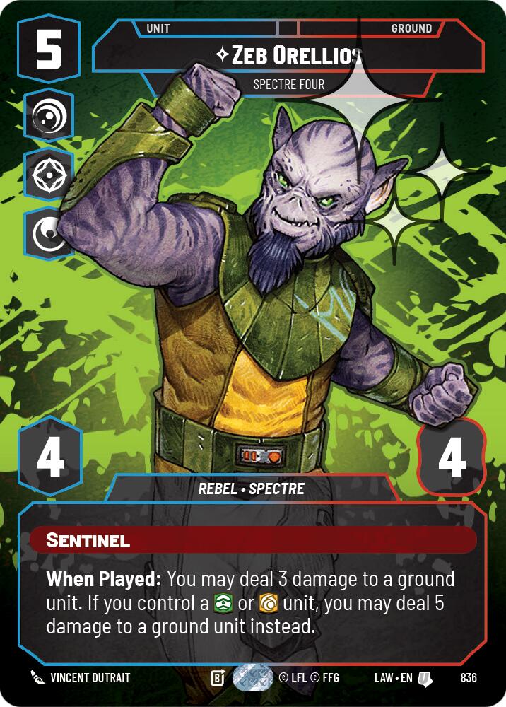 Zeb Orellios - Spectre Four (Prestige Foil) (836) (836) [A Lawless Time] | Cards and Coasters CA