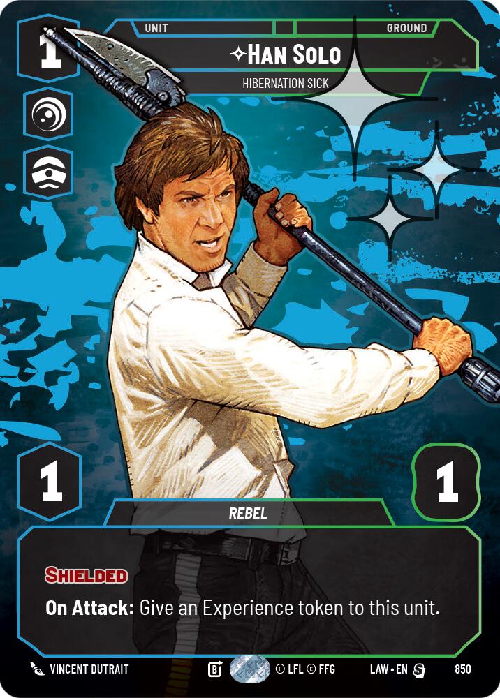 Han Solo - Hibernation Sick (Prestige Foil) (850) (850) [A Lawless Time] | Cards and Coasters CA
