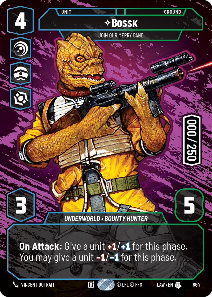 Bossk - Join Our Merry Band (Serialized) (864) (864) [A Lawless Time] | Cards and Coasters CA