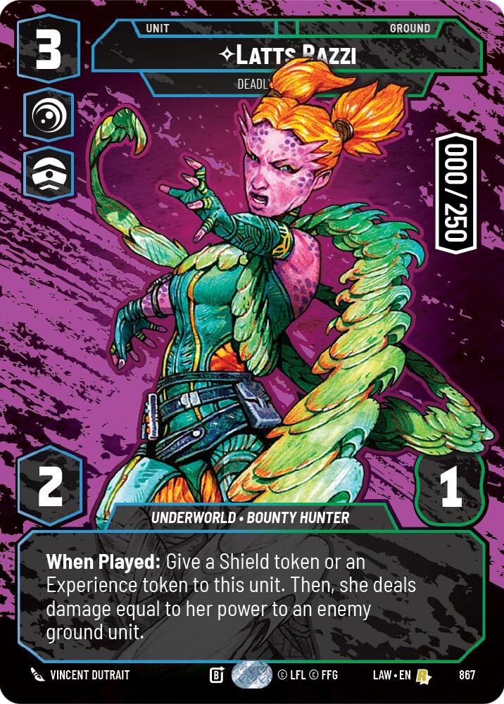 Latts Razzi - Deadly Whipmaster (Serialized) (867) (867) [A Lawless Time] | Cards and Coasters CA