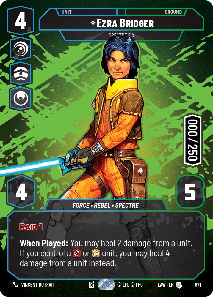 Ezra Bridger - Spectre Six (Serialized) (871) (871) [A Lawless Time] | Cards and Coasters CA