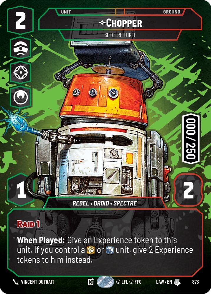Chopper - Spectre Three (Serialized) (873) (873) [A Lawless Time] | Cards and Coasters CA