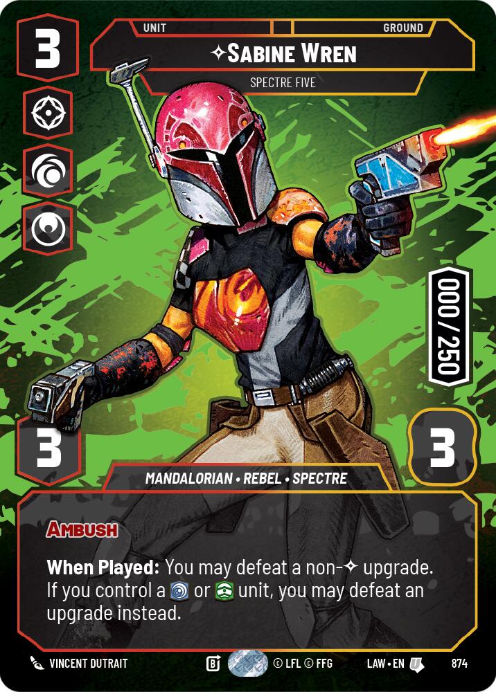 Sabine Wren - Spectre Five (Serialized) (874) (874) [A Lawless Time] | Cards and Coasters CA