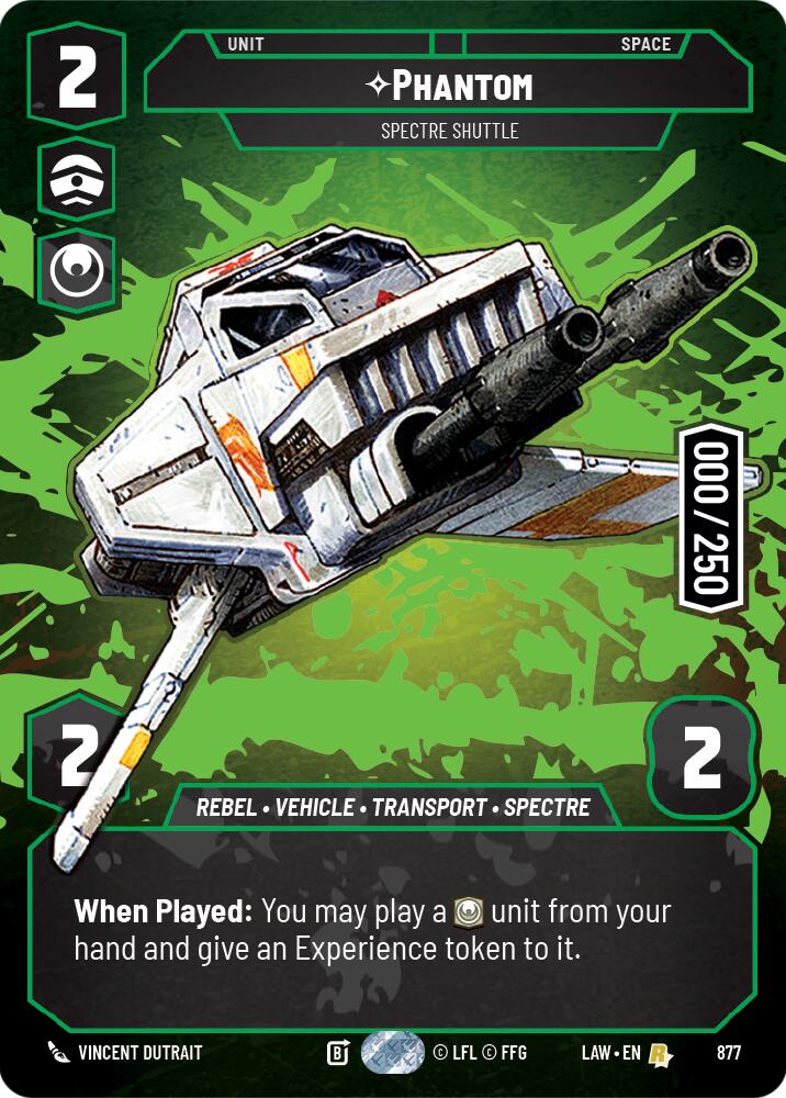 Phantom - Spectre Shuttle (Serialized) (877) (877) [A Lawless Time] | Cards and Coasters CA