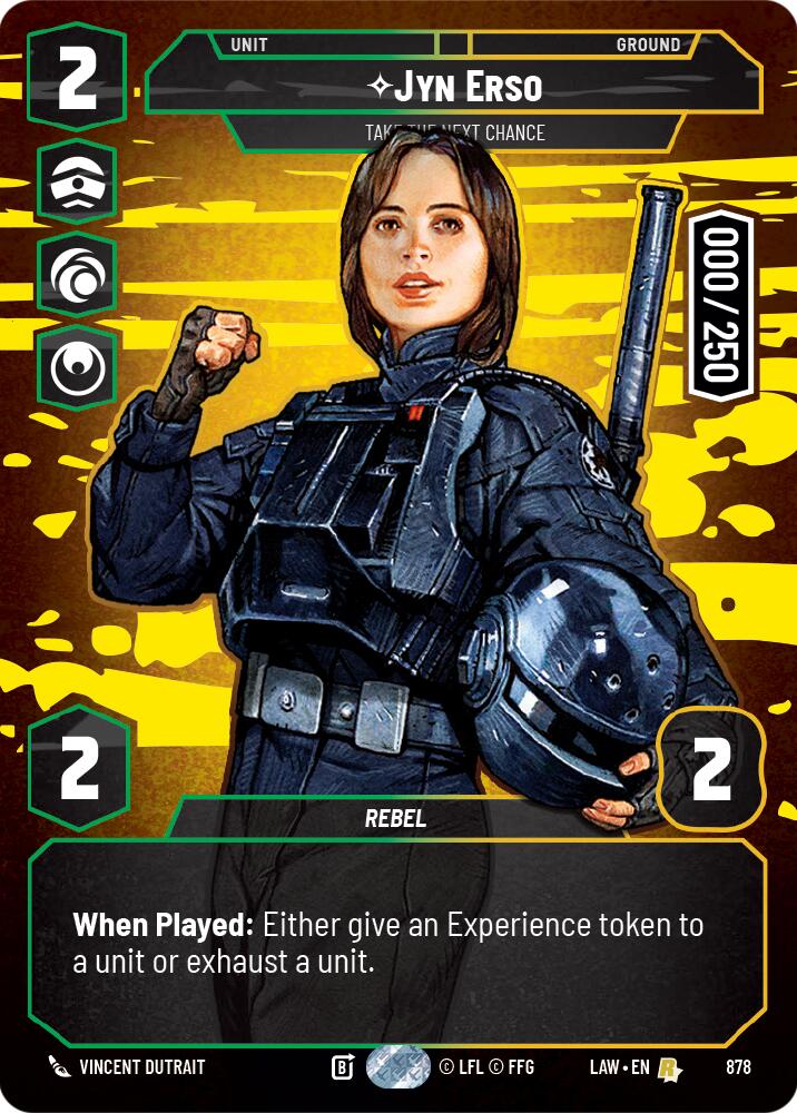 Jyn Erso - Take the Next Chance (Serialized) (878) (878) [A Lawless Time] | Cards and Coasters CA