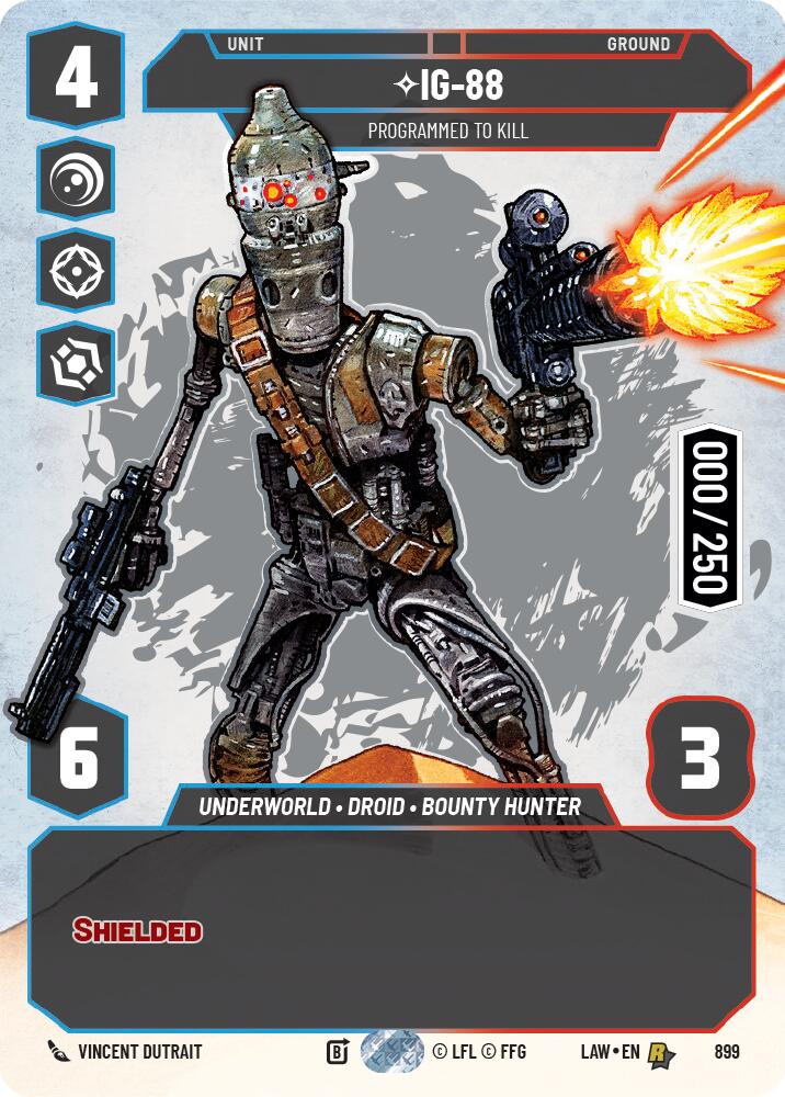 IG-88 - Programmed to Kill (Serialized) (899) (899) [A Lawless Time] | Cards and Coasters CA